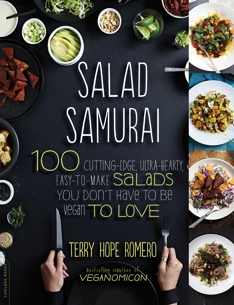 The cover of Terry Hope Romero's Salad Samurai cookbook