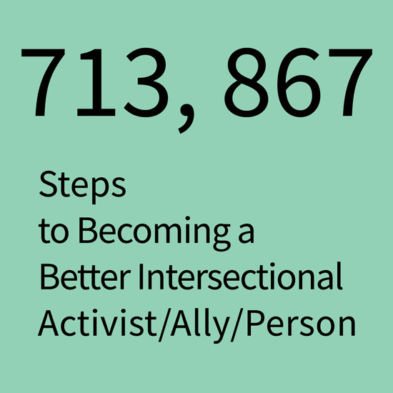 Cover for steps to becoming a better intersectional activist/ally/person