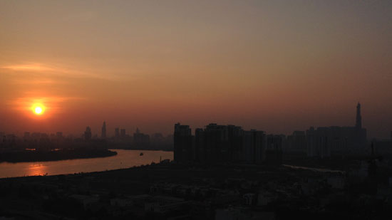 Photo of a sunset in Saigon, Vietnam