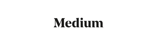 Image contains a white background with the word "medium" in the middle.